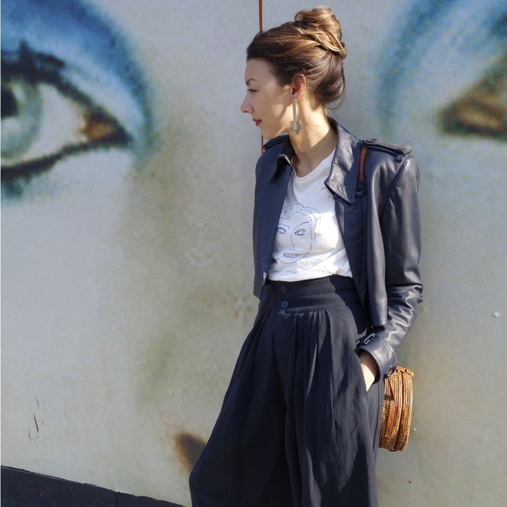 Pritch London cropped leather jacket